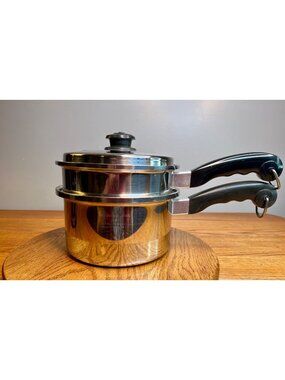 3 QT Saladmaster  Stainless Steel Saucepan  with Vapo Lid And Steamer  Insert;